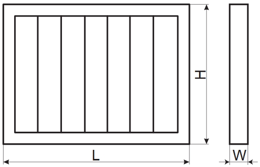 FS-HRS-R tartalékszűrő geometriai méretek