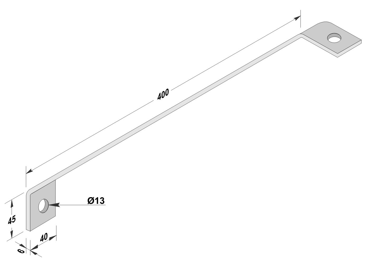 45 fokos ferde támasz (45 fokos merevítő támasz)