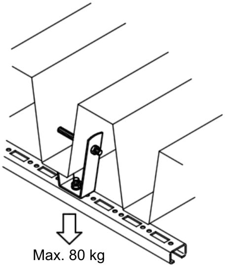 Trapézfüggesztő - felszerelési ábra
