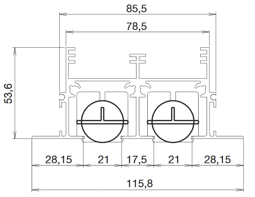 AKM kétsoros résbefúvó geometriai méretek
