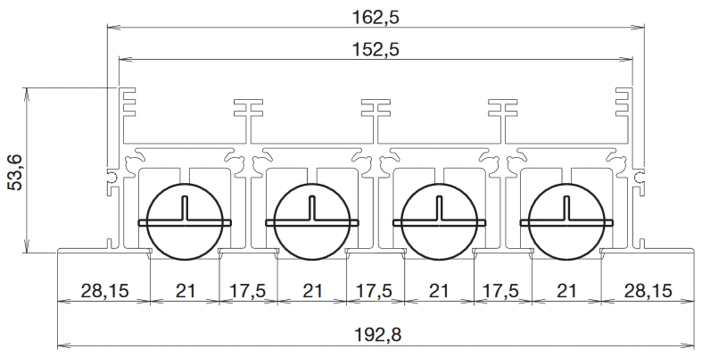 AKM négysoros résbefúvó geometriai méretek