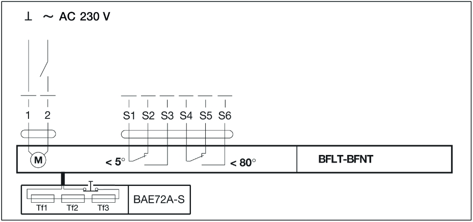 CU2+BLFT230 tűzvédelmi csappantyú